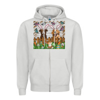 Dove Grey Easter Dog Zipper Hoodie - CowhideDigitalArt