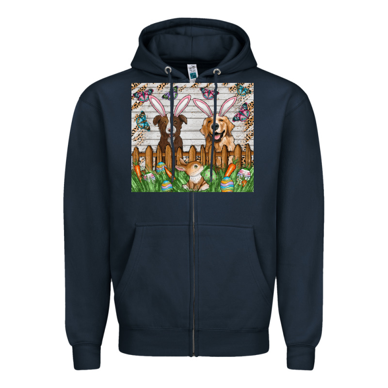 Easter Dog Zipper Hoodie by CowhideDigitalArt | Teevron