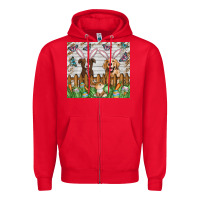 Red Easter Dog Zipper Hoodie - CowhideDigitalArt