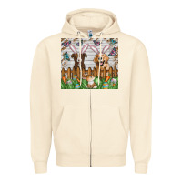 Sandshell Easter Dog Zipper Hoodie - CowhideDigitalArt