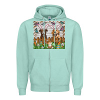 Seafoam Easter Dog Zipper Hoodie - CowhideDigitalArt
