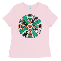 Bubblegum Pink western windmill Ladies Tee - Jasminsmagicworld