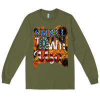 Army Green small town usa gemstone Long Sleeve Tee - Jasminsmagicworld