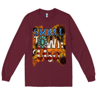 Burgundy small town usa gemstone Long Sleeve Tee - Jasminsmagicworld