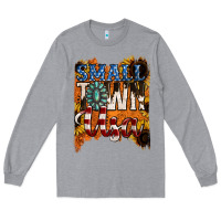 Heather Grey small town usa gemstone Long Sleeve Tee - Jasminsmagicworld