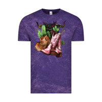 Cloud Purple Cowgirl boots hat horns cactus Vintage Tee - HowdyJamesFarm