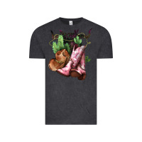 Vintage Black Cowgirl boots hat horns cactus Vintage Tee - HowdyJamesFarm