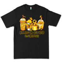 Black childhood cancer awareness coffee Premium Tee - Jasminsmagicworld