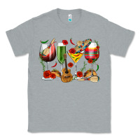 Heather Grey Mexico Wine Glasses Classic Tee - texasbilliewilder