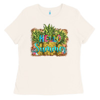 Bone hello summer pineapple Ladies Tee - BarkalooDesign