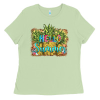 Matcha hello summer pineapple Ladies Tee - BarkalooDesign