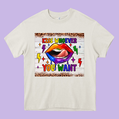 Kiss Whoever You Want Tumbler Heavy Core Tee Designed By Jahusdesignshop