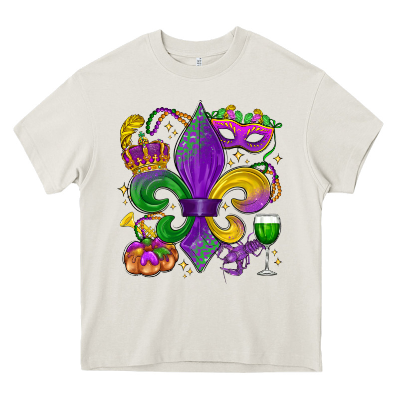 Mardi Gras Fleur De Lis Heavy Core Tee by LillyAllenDesigns | Teevron