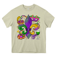 Mossy mardi gras fleur de lis Heavy Core Tee - LillyAllenDesigns