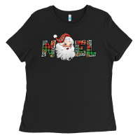 Black noel santa claus Ladies Tee - Jasminsmagicworld