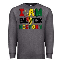 Charcoal Heather i am black history Premium Sweatshirt - Artiststas