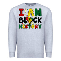 Heather Grey i am black history Premium Sweatshirt - Artiststas
