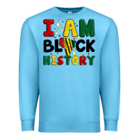 Ocean Blue i am black history Premium Sweatshirt - Artiststas