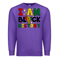 Purple i am black history Premium Sweatshirt - Artiststas