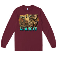 Burgundy Long live Cowboys boots hat Long Sleeve Tee - HowdyJamesFarm