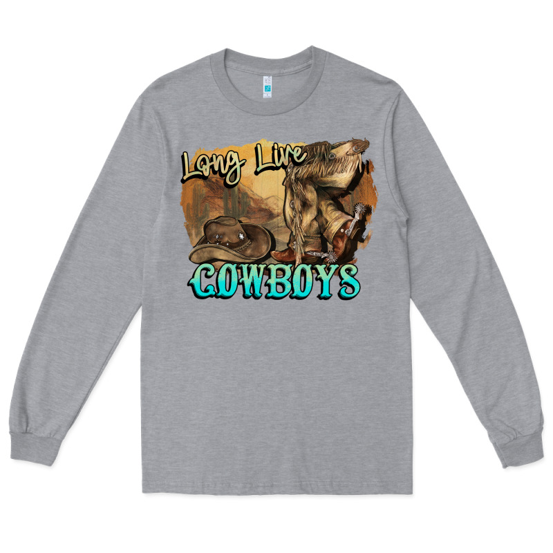 Long Live Cowboys Boots Hat Long Sleeve Tee by HowdyJamesFarm | Teevron