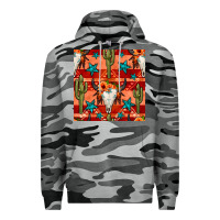 Slate Camo bull skull cactus seamless pattern Premium Hoodie - BundleAndBundleShop