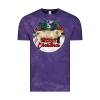 Cloud Purple Merry Christmas Charolais Bull Vintage Tee - RanaPortraitStore