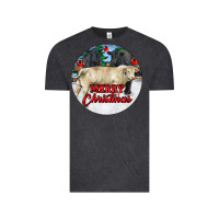 Vintage Black Merry Christmas Charolais Bull Vintage Tee - RanaPortraitStore
