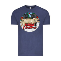 Vintage Denim Merry Christmas Charolais Bull Vintage Tee - RanaPortraitStore