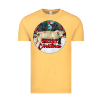Vintage Mustard Merry Christmas Charolais Bull Vintage Tee - RanaPortraitStore