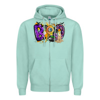 Seafoam boo Zipper Hoodie - CowhideDigitalArt