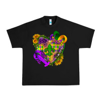 Black Mardi Gras heart Urban Heavy Tee - HowdyJamesFarm