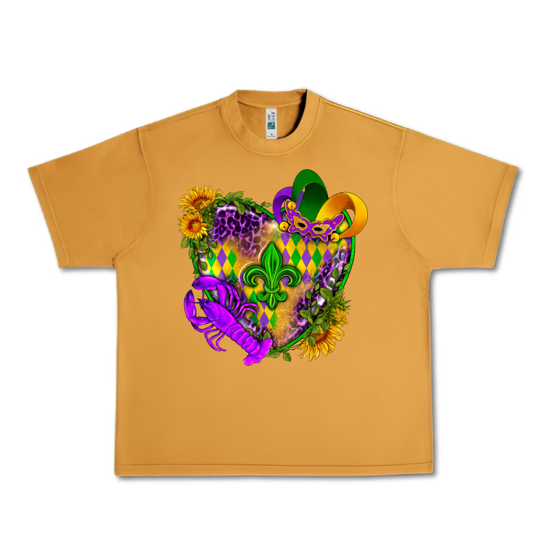 Mardi Gras Heart Urban Heavy Tee by HowdyJamesFarm | Teevron