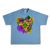 Pebble Blue Mardi Gras heart Urban Heavy Tee - HowdyJamesFarm