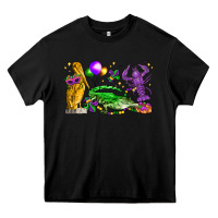 Black mardi gras pelican alligator and crawfish Heavy Core Tee - LillyAllenDesigns