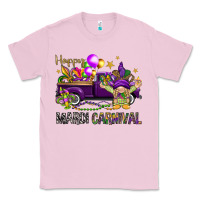 Bubblegum Pink Happy Mardi Carnival with truck Classic Tee - NancyCooperArtShop