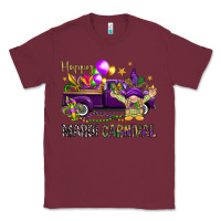 Burgundy Happy Mardi Carnival with truck Classic Tee - NancyCooperArtShop