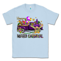 Dusty Blue Happy Mardi Carnival with truck Classic Tee - NancyCooperArtShop