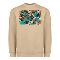 Mushroom Cowhide Turquoise Glitter Heavyweight Sweatshirt - FaDigitalArtStudio