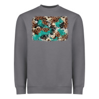 Storm Cowhide Turquoise Glitter Heavyweight Sweatshirt - FaDigitalArtStudio