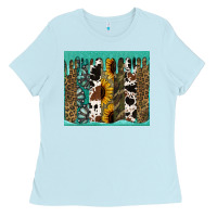 Baby Blue western brushstroke tumbler Ladies Tee - Jasminsmagicworld