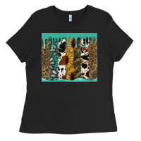 Black western brushstroke tumbler Ladies Tee - Jasminsmagicworld