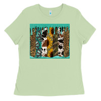 Matcha western brushstroke tumbler Ladies Tee - Jasminsmagicworld
