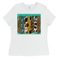 White western brushstroke tumbler Ladies Tee - Jasminsmagicworld