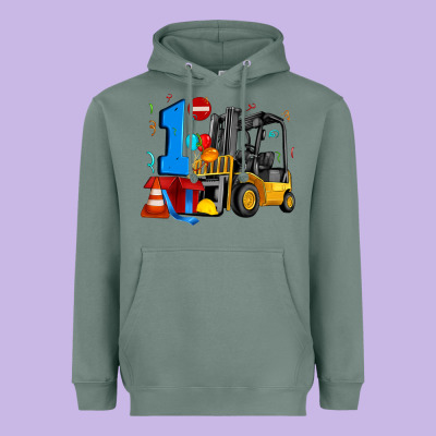 Forklift Birthday One Heavyweight Hoodie Designed By Artiststas