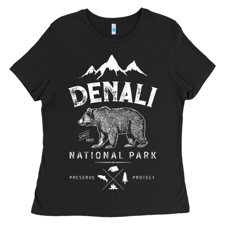 Denali National Park And Preserve Us Alaska Vintage Ladies Tee by minhPixels | Teevron