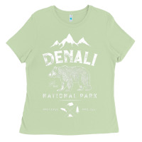 Matcha Denali National Park And Preserve Us Alaska Vintage Ladies Tee - minhPixels