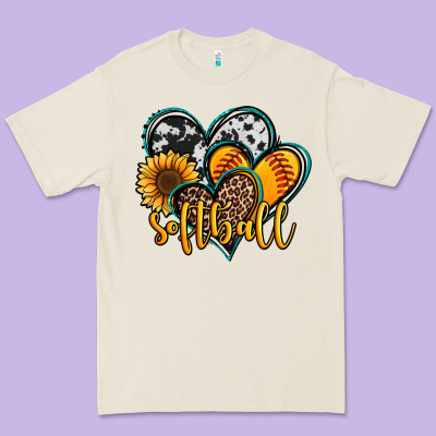 Softball Hearts Premium Tee Designed By Jasminsmagicworld