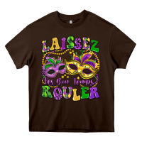 Chocolate Brown laissez les bon temps rouler Heavy Core Tee - LillyAllenDesigns