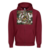 Burgundy natures circle of life Zipper Hoodie - CowhideDigitalArt